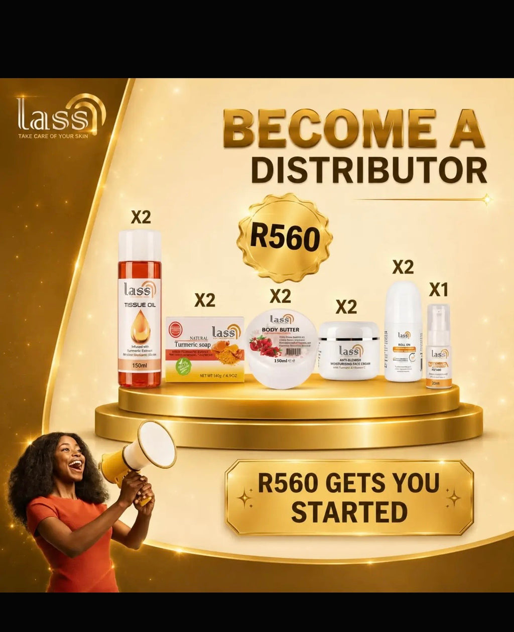 Lass distributor